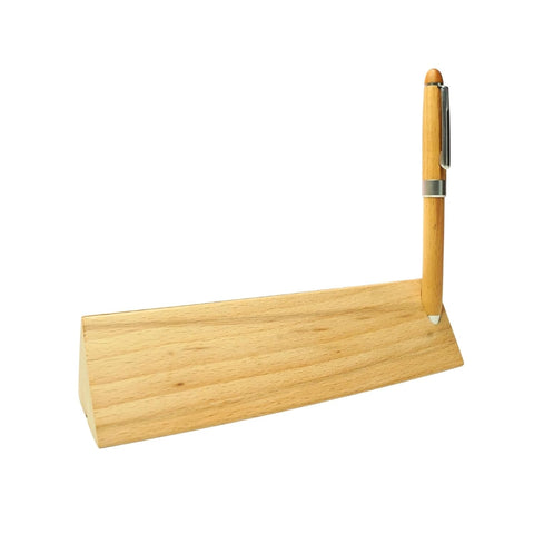 Craft Closet & Gifts - Wooden Stylish Triangle Shape Pencil/Pen Box with Single Stand Holder - Personalized Study/Work Table Desk Supplies Accessory for IAS, Advocate, Office & Corporate Gifts