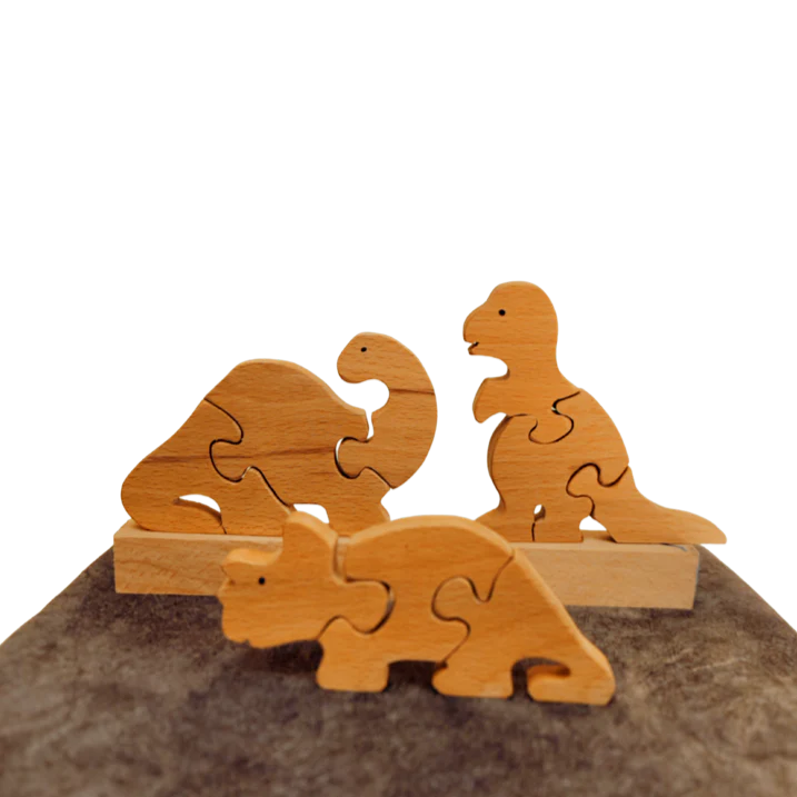 Playminds Educational Pre-school Dinosaurs mini puzzle | Jigsaw Puzzle | Brain Booster Puzzle| Beach Wood Puzzles
