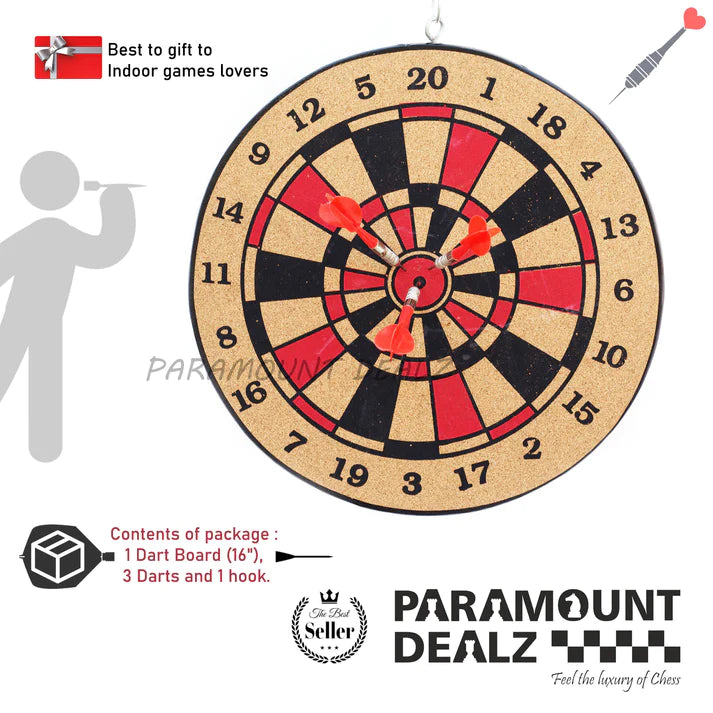 Playminds Professional Dart Board (Double side and Large size)