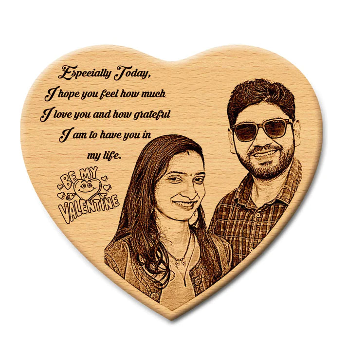 Personalized Heart-Shape Wooden Plaque Best for gifting