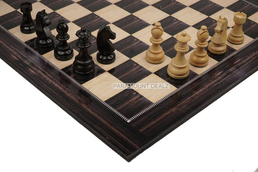 Playminds 19" Wooden Laminated Chess Board Game with 3.75" Staunton Style Wooden Chess Pieces | Made from Premium Quality Engineering Wood