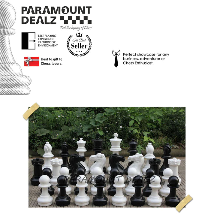 Playminds 16" Large Premium Giant Garden Chess Pieces Set ( King Height : 16 Inches)