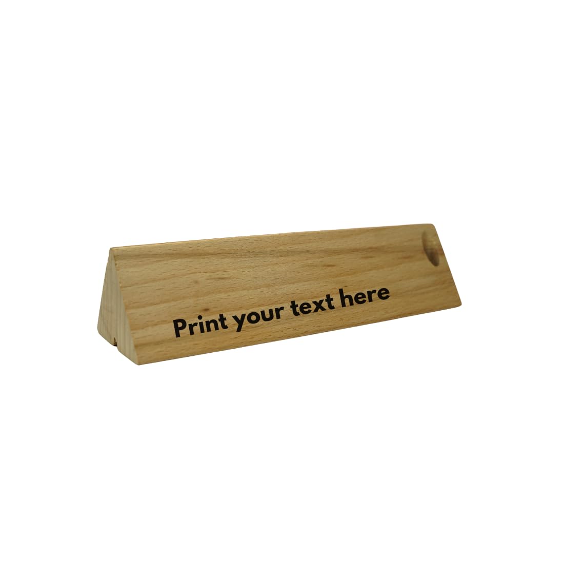 Craft Closet & Gifts - Wooden Stylish Triangle Shape Pencil/Pen Box with Single Stand Holder - Personalized Study/Work Table Desk Supplies Accessory for IAS, Advocate, Office & Corporate Gifts