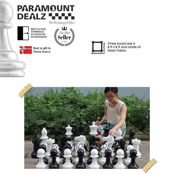 Playminds 16" Large Premium Giant Garden Chess Pieces Set ( King Height : 16 Inches)