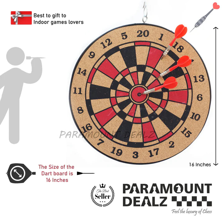 Playminds Professional Dart Board (Double side and Large size)