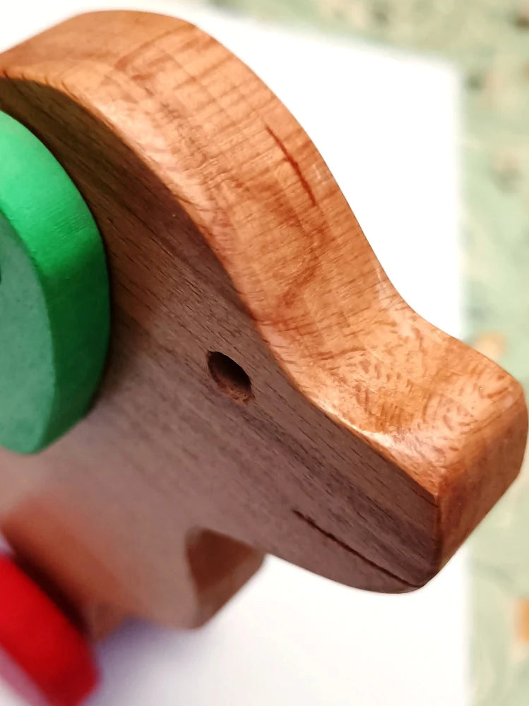 Playminds Max-A Cute Puppy Pull Along Toy (with Pull Chord, Holding Piece) | Wooden Push/Pull Toy | Wooden Pull Along Puppy | Wooden Pull Aalong Toy