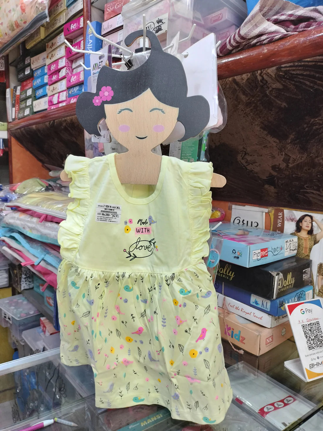 Playminds Baby Girl wooden Hanger | Kids Wardrobe Organizer | Kids Room Décor | New Baby Gift | Birthday Gift