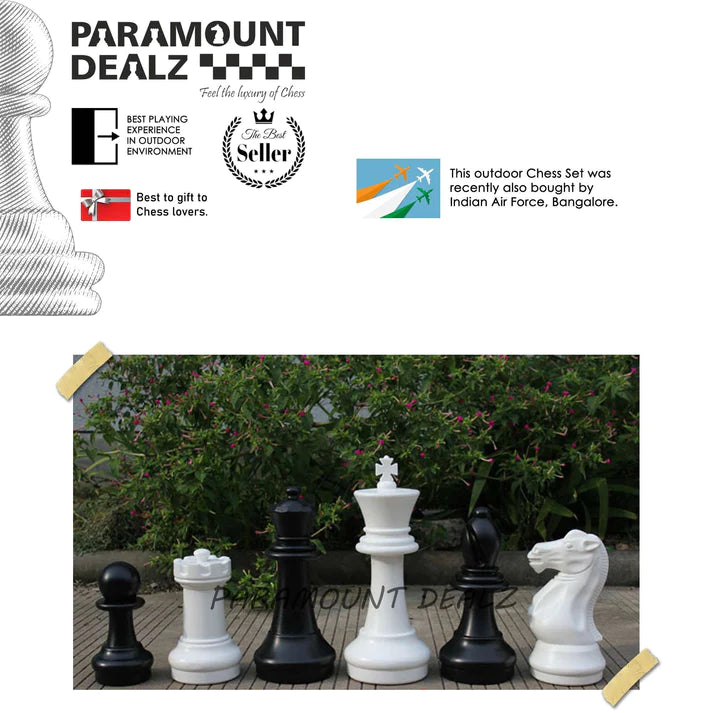 Playminds 16" Large Premium Giant Garden Chess Pieces Set ( King Height : 16 Inches)