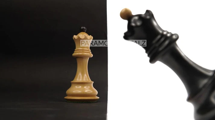 Playminds Russian Wooden 3.75" King Size Chess Pieces Set with Chess Pouch | Handcrafted From Indian Artisan by Maple Wood, Sheesham Wood, Rosewood, Golden Rosewood