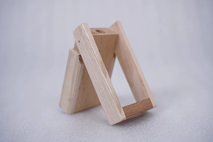 Craft Closet & Gifts - Wooden Desk Organizer with Clock |Double Pen Holder |Office/Home Decor