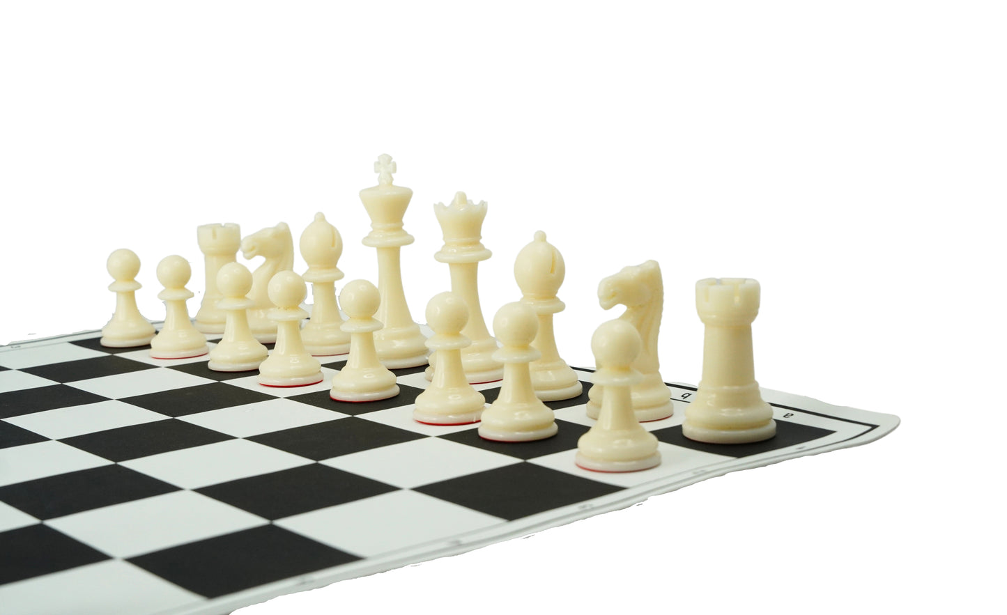 Playminds Vinyl Chess Set with 2 Extra Queens & Chess Bag (available in 17 Inches and 20 Inches) - Color Black & White
