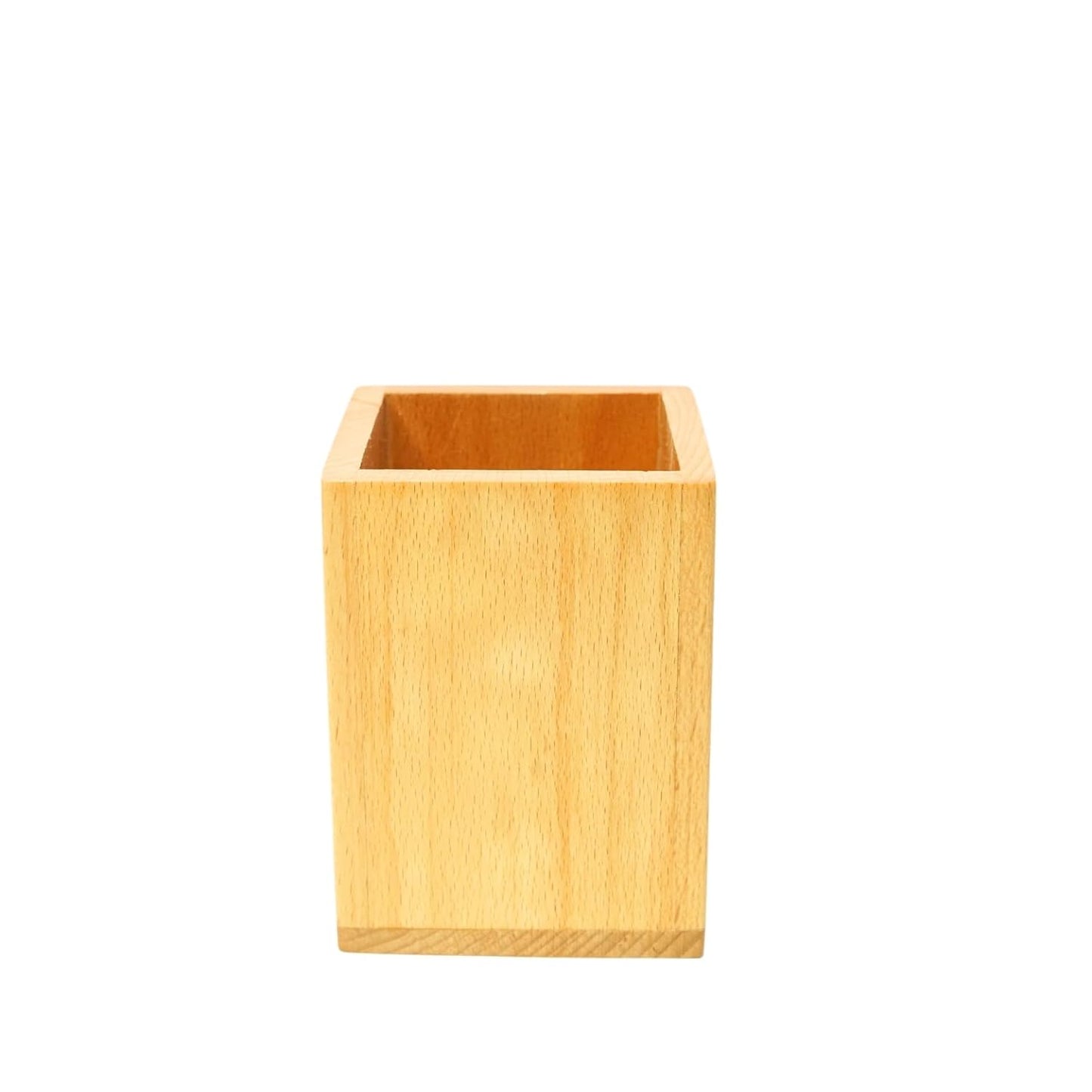 Craft Closet & Gifts - Personalized Steam Beech Wooden Box Shaped Pen/Pencil Holder Stand For IAS, Advocates, Office & Corporate Gifts (Customized)