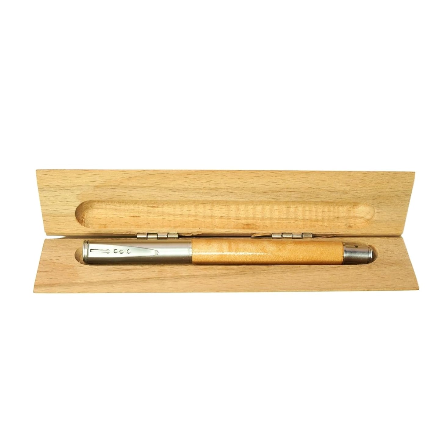 Craft Closet & Gifts - Wooden Stylish Triangle Shape Pencil/Pen Box with Single Stand Holder - Personalized Study/Work Table Desk Supplies Accessory for IAS, Advocate, Office & Corporate Gifts