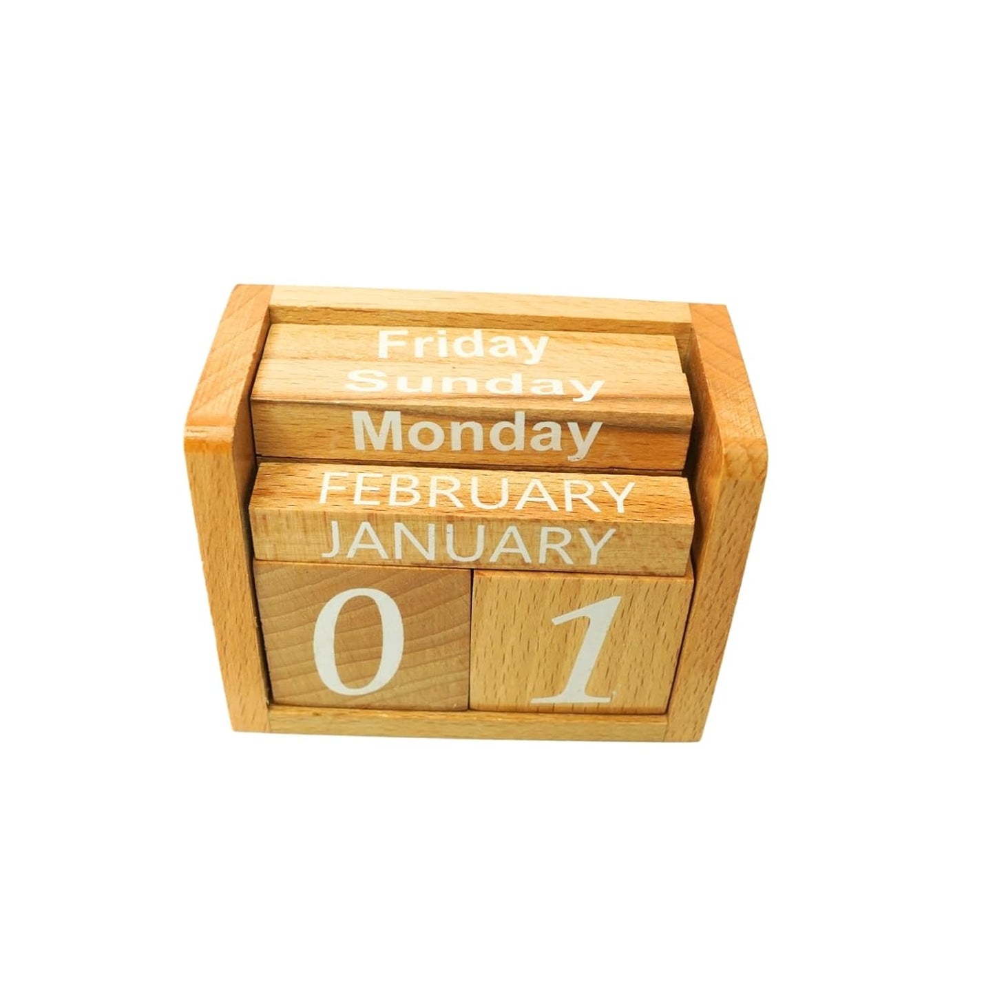 Craft Closet & Gifts - Steam Beech Wood Stylish Rolling Table Calendar Personalized Office/Study Desk Supplies Accessory for IAS, Advocate, Office & Corporate Gifts