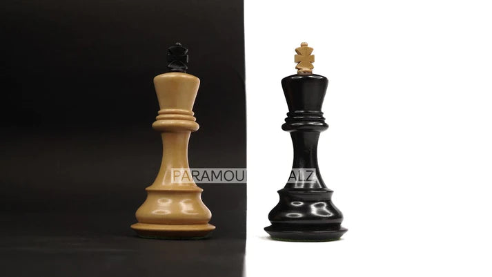 Playminds Russian Zagreb 59' Wooden Chess Pieces with Carry Pouch - 3.75" King Height | Handcrafted by Indian Artisan | Made from Maple Wood, Sheesham Wood, Rosewood, Golden Rosewood