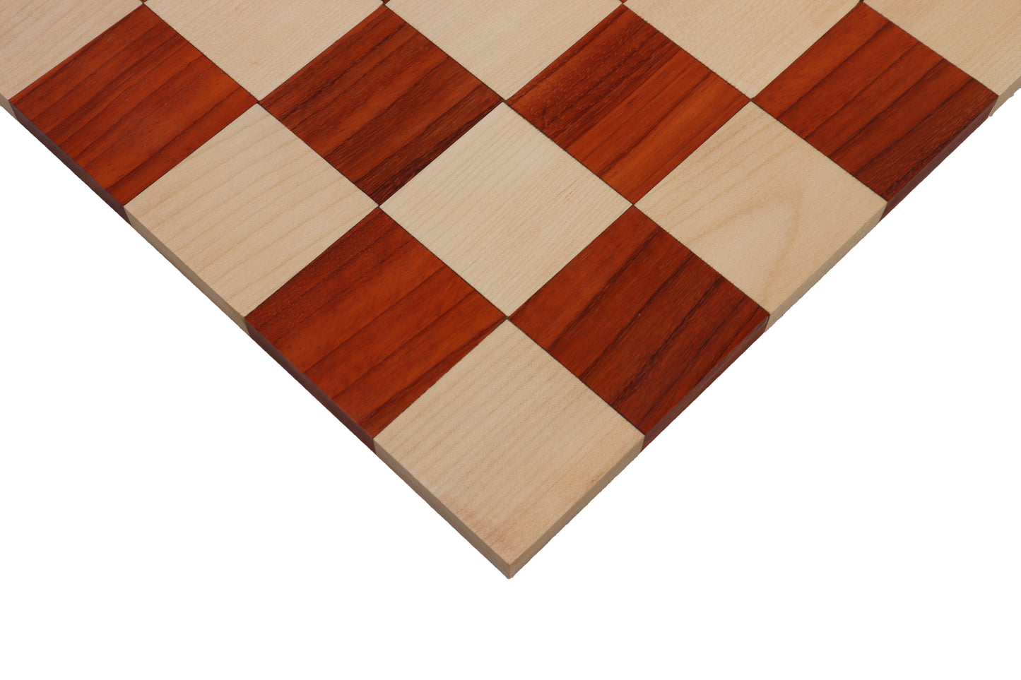 PLAYMINDS Modern Geometric Luxury Chess Set – Walnut & Maple Board with Chrome & Black Pieces