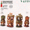Playminds Royal Maharaja Handcrafted Carved Chess Set with 21 Inches Sheeshamwood Chess Board, Perfect chess set for every home