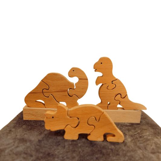 Playminds Educational Pre-school Dinosaurs mini puzzle | Jigsaw Puzzle | Brain Booster Puzzle| Beach Wood Puzzles