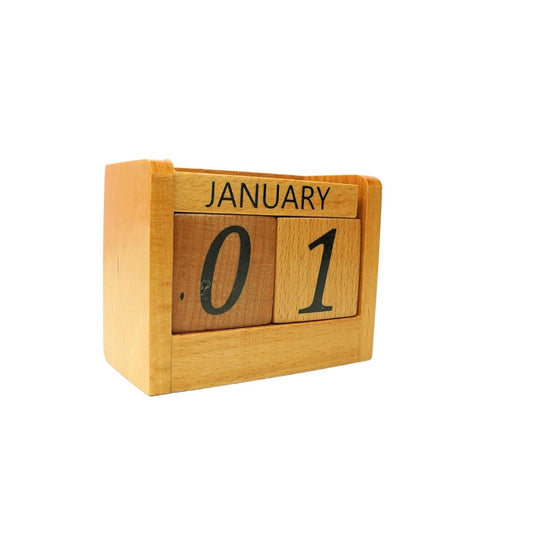 Craft Closet & Gifts - Stylish Wooden Rolling Table Calendar Personalized Office/Study Desk Supplies Accessory for IAS, Advocate, Office & Corporate Gifts