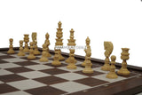 Playminds Wooden Laminated 21" Chess Board Game Set with 3.75" Wooden Chess Pieces