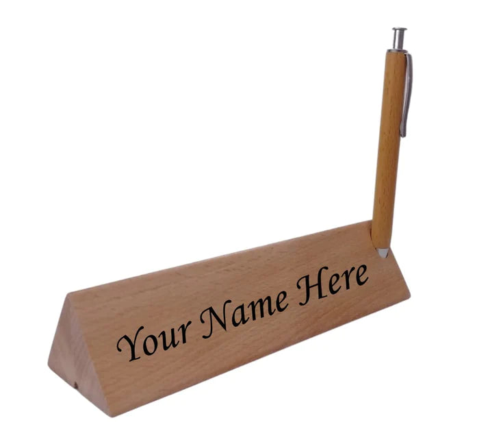 Playminds Personalized Gift, Wooden Desk Organizer | Pen Holder |Office/Home Decor