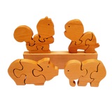 Playminds Educational Pre-school Animal mini puzzle | Jigsaw Puzzle | Brain Booster Puzzle| Beach Wood Puzzles