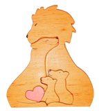 Playminds Wooden Lion Family jigsaw puzzle| Lion Family Jigsaw Puzzle | Decorative Lion Family | Lions Family Showpiece| Kids Room Decoration