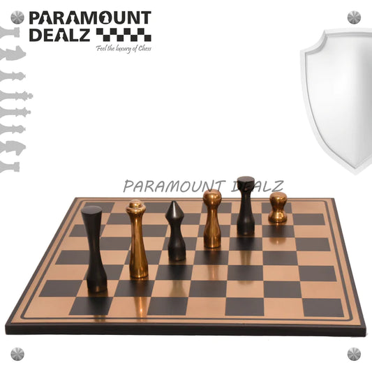 Playminds St. Petersen styled Aluminium Chess Set - Best for chess enthusiasts and players