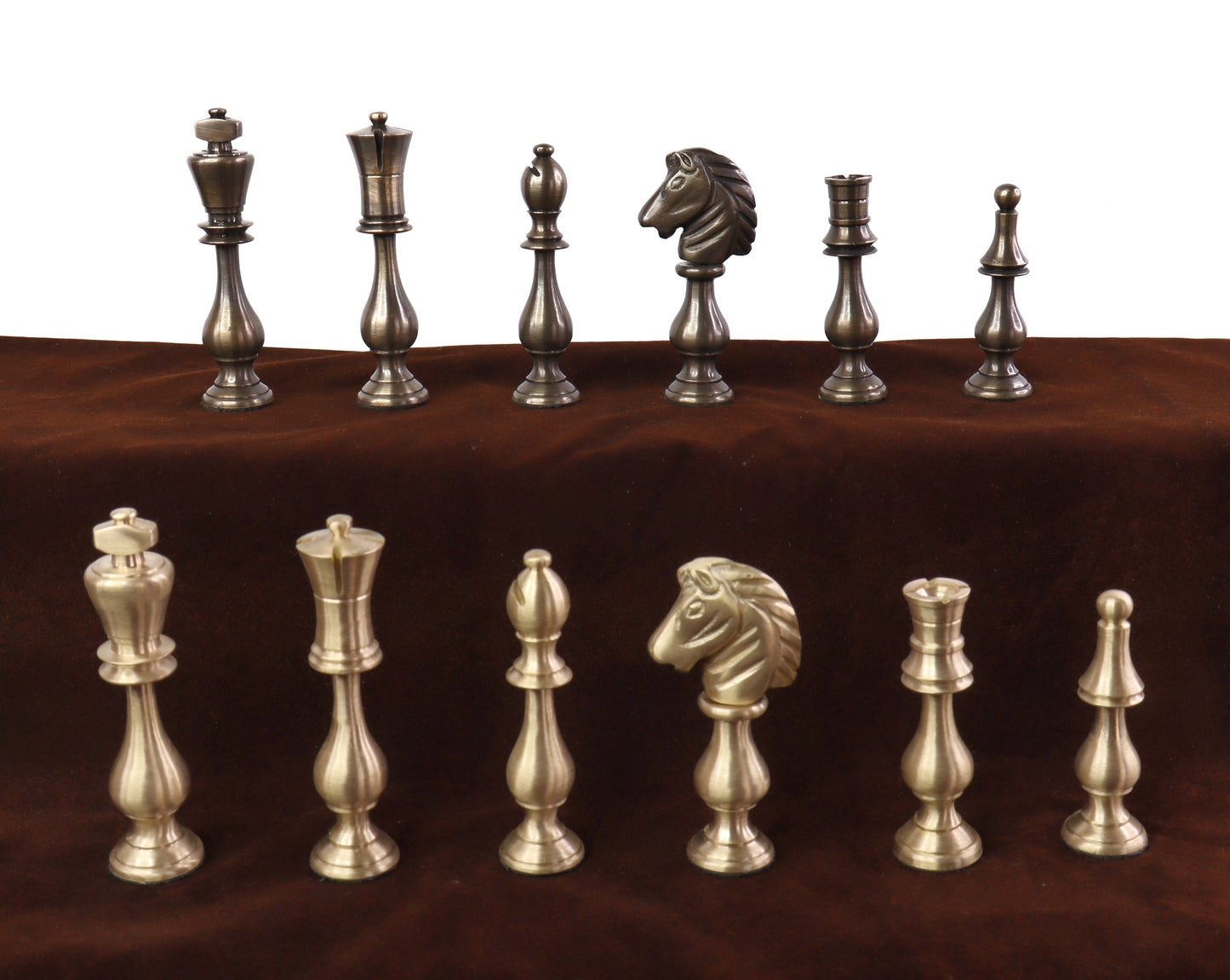 playminds 21-Inch Luxury Roman Empire Metal Chess Set | Artisan Rosewood & Maple