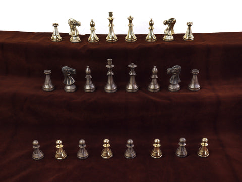 playminds 21" Luxury Roman Empire Metal Chess Set | Artisan Bud Rosewood & Maple