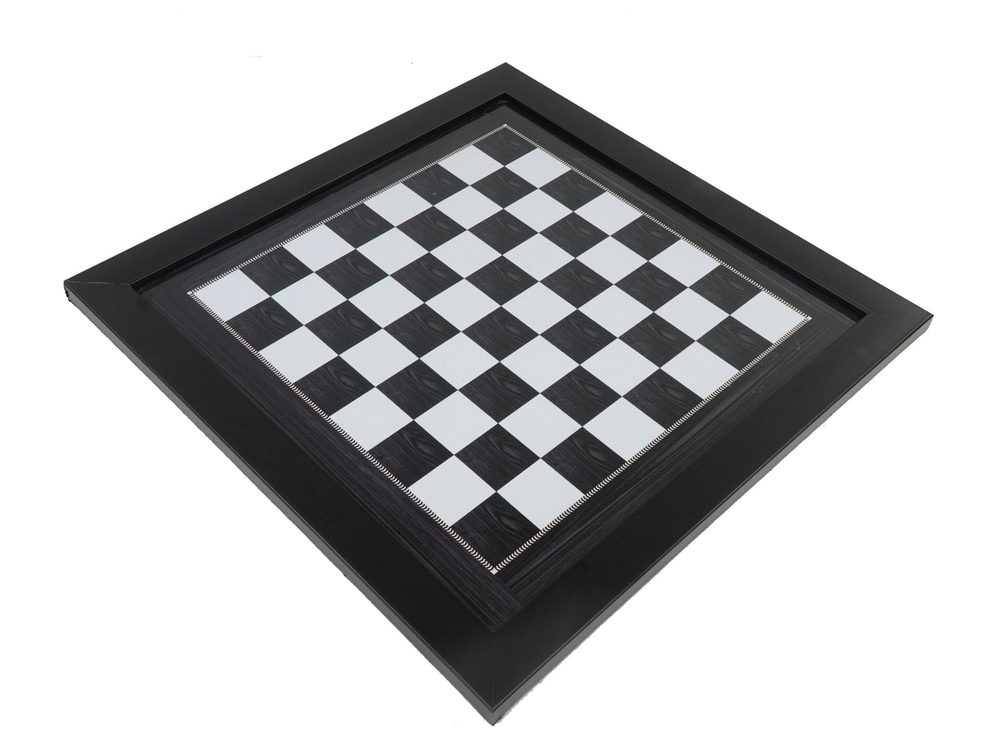 playminds 21" Elite Mirror-Finish Wooden Chess Set – Deep Grain High-Gloss Collection