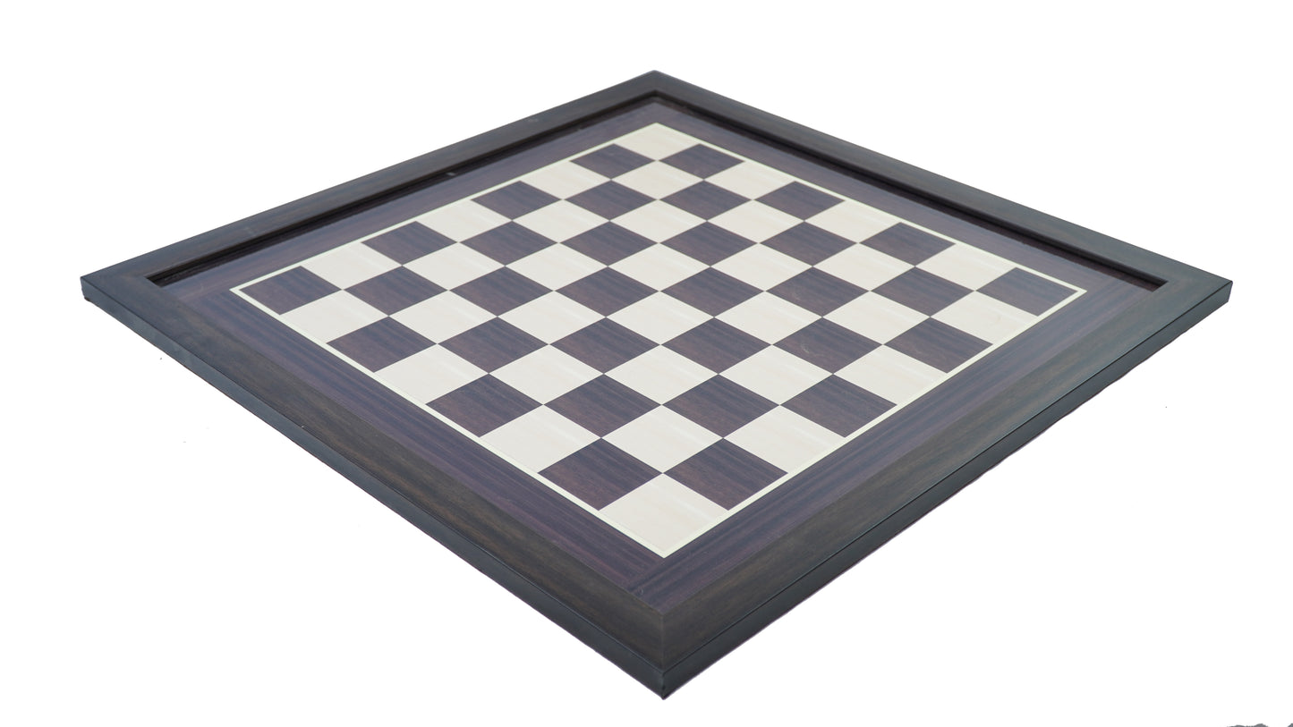 playminds 21" Grandmaster Series Ebony & Maple Wooden Chess Set – Triple-Weighted Professional Edition