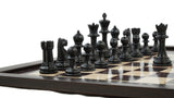 playminds 21" Grandmaster Series Ebony & Maple Wooden Chess Set – Triple-Weighted Professional Edition