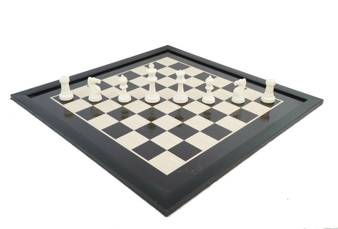 playminds 21" Artisan Heritage Wooden Chess Set – Glossy Crimson & Ebony Collector Series