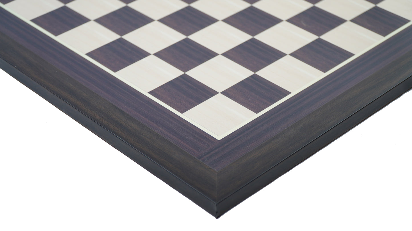 playminds 21" Grandmaster Series Ebony & Maple Wooden Chess Set – Triple-Weighted Professional Edition