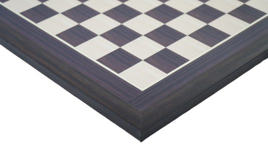 playminds 21" Grandmaster Series Ebony & Maple Wooden Chess Set – Triple-Weighted Professional Edition