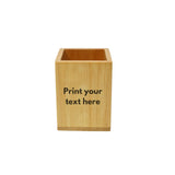 Craft Closet & Gifts - Personalized Steam Beech Wooden Box Shaped Pen/Pencil Holder Stand For IAS, Advocates, Office & Corporate Gifts (Customized)