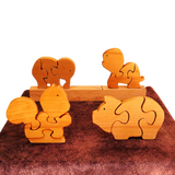 Playminds Educational Pre-school Animal mini puzzle | Jigsaw Puzzle | Brain Booster Puzzle| Beach Wood Puzzles