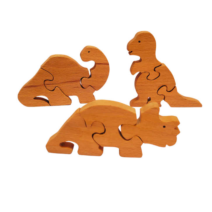 Playminds Educational Pre-school Dinosaurs mini puzzle | Jigsaw Puzzle | Brain Booster Puzzle| Beach Wood Puzzles