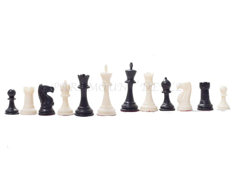 Plastic 4Inches King Height Fide Standard Professional Tournament Staunton Chess Pieces with 2 Extra Queens, Carry Pouch
