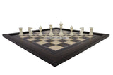 Playminds 21" Wooden Laminated Chess Board with 3.75" Staunton styled Plastic Chess Pieces & Velvet Pouch (Add On: Wooden Chess box & Hydraulic Stand)