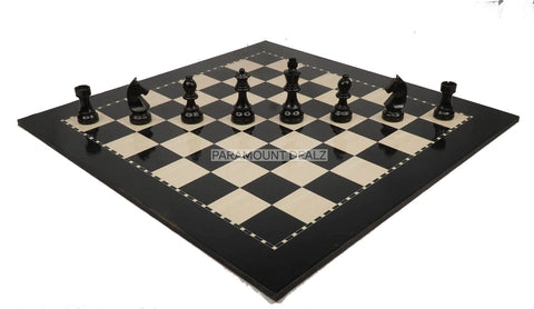 Playminds 19" Wooden Laminated Chess Board Game with 3.75" Staunton Style Wooden Chess Pieces and Chess Bag | Made from Premium Quality Engineering Wood