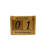 Craft Closet & Gifts - Stylish Wooden Rolling Table Calendar Personalized Office/Study Desk Supplies Accessory for IAS, Advocate, Office & Corporate Gifts