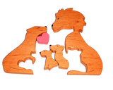 Playminds Wooden Lion Family jigsaw puzzle| Lion Family Jigsaw Puzzle | Decorative Lion Family | Lions Family Showpiece| Kids Room Decoration
