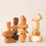 Playminds Zen Balancing Blocks set of 10 unique piece (1 large, 7 medium, 2 small) | Wooden Balancing Blocks | Wooden Zen Blocks