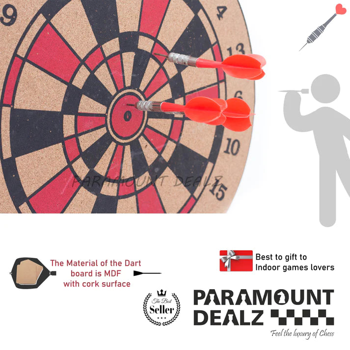 Playminds Professional Dart Board (Double side and Large size)