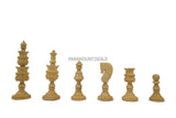 Playminds Wooden Laminated 21" Chess Board Game Set with 3.75" Wooden Chess Pieces