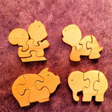 Playminds Educational Pre-school Animal mini puzzle | Jigsaw Puzzle | Brain Booster Puzzle| Beach Wood Puzzles