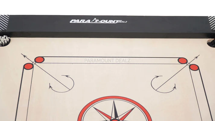 PLAYMINDS THOR SERIES PROFESSIONAL CARROM BOARD WITH CARROM COINS AND STRIKER (ADD ONS) - TOURNAMENT STANDARD