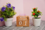 Craft Closet & Gifts - Steam Beech Wood Stylish Rolling Table Calendar Personalized Office/Study Desk Supplies Accessory for IAS, Advocate, Office & Corporate Gifts